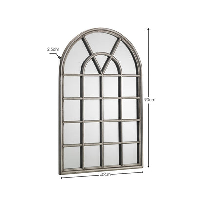 Julian Bowen Mirror Opus Pewter Window Mirror Bed Kings