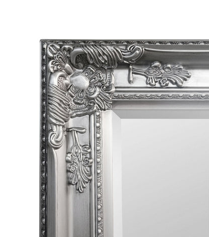 Julian Bowen Mirror Palais Pewter Lean-To Dress Mirror Bed Kings