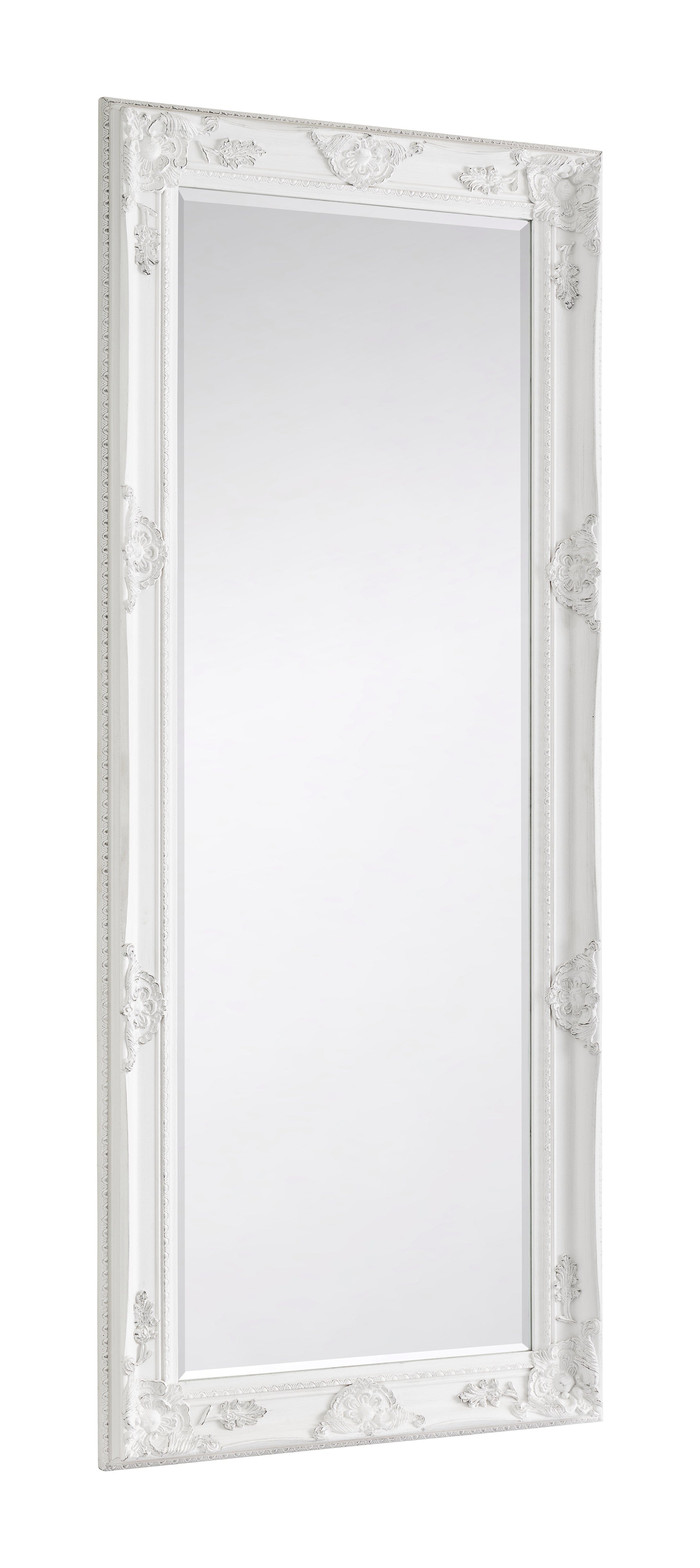 Julian Bowen Mirror Palais White Lean-To Dress Mirror Bed Kings