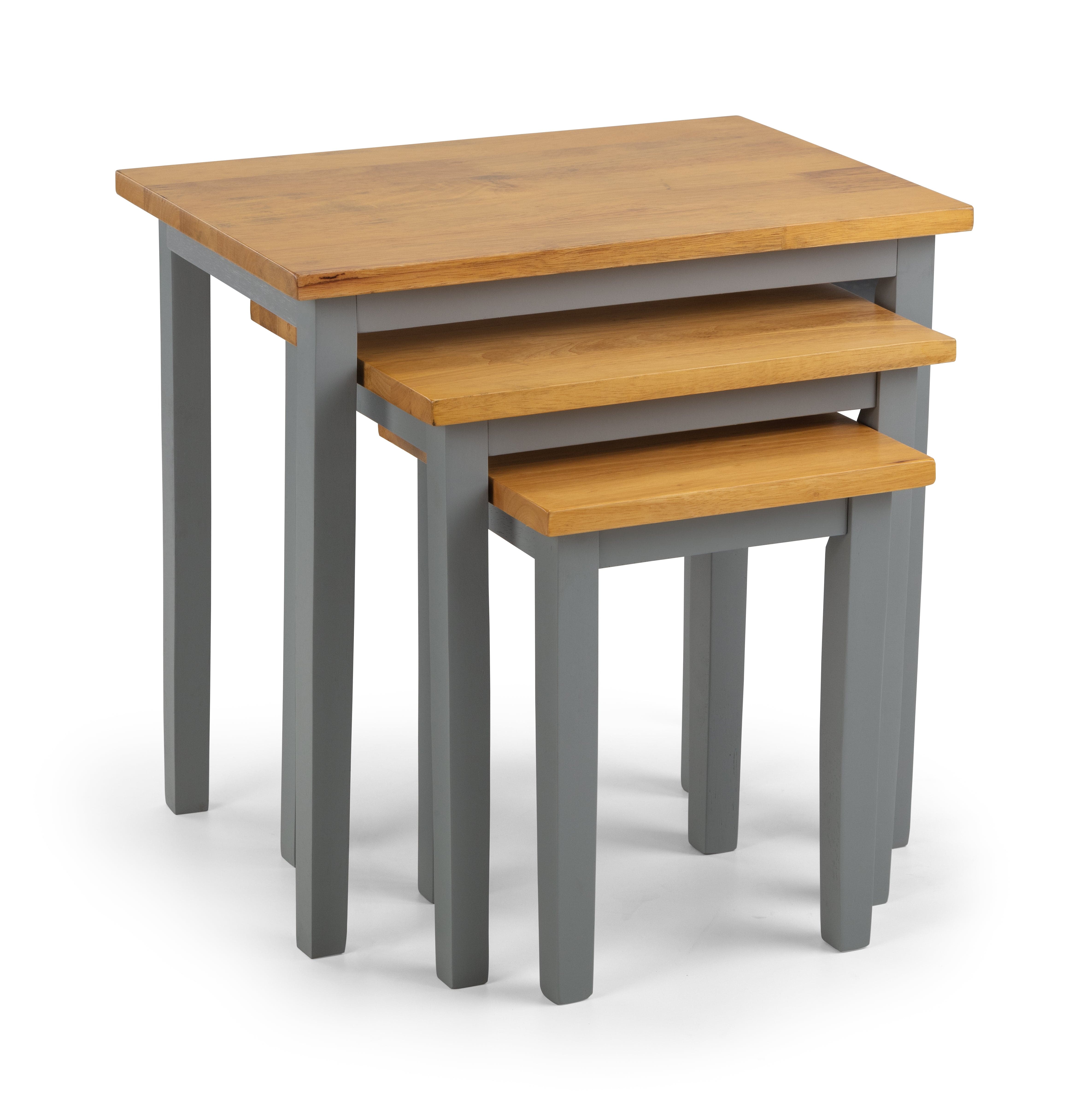 Cleo Nest Of Tables 2 Tone Grey & Oak