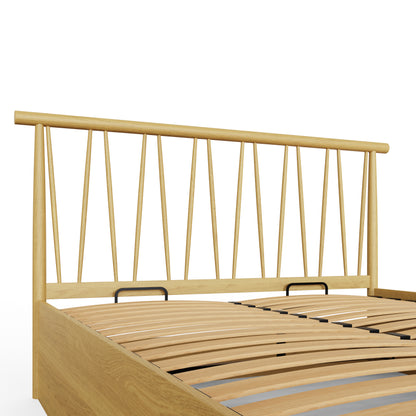 Fusum Spindle Ottoman Bed - Oak