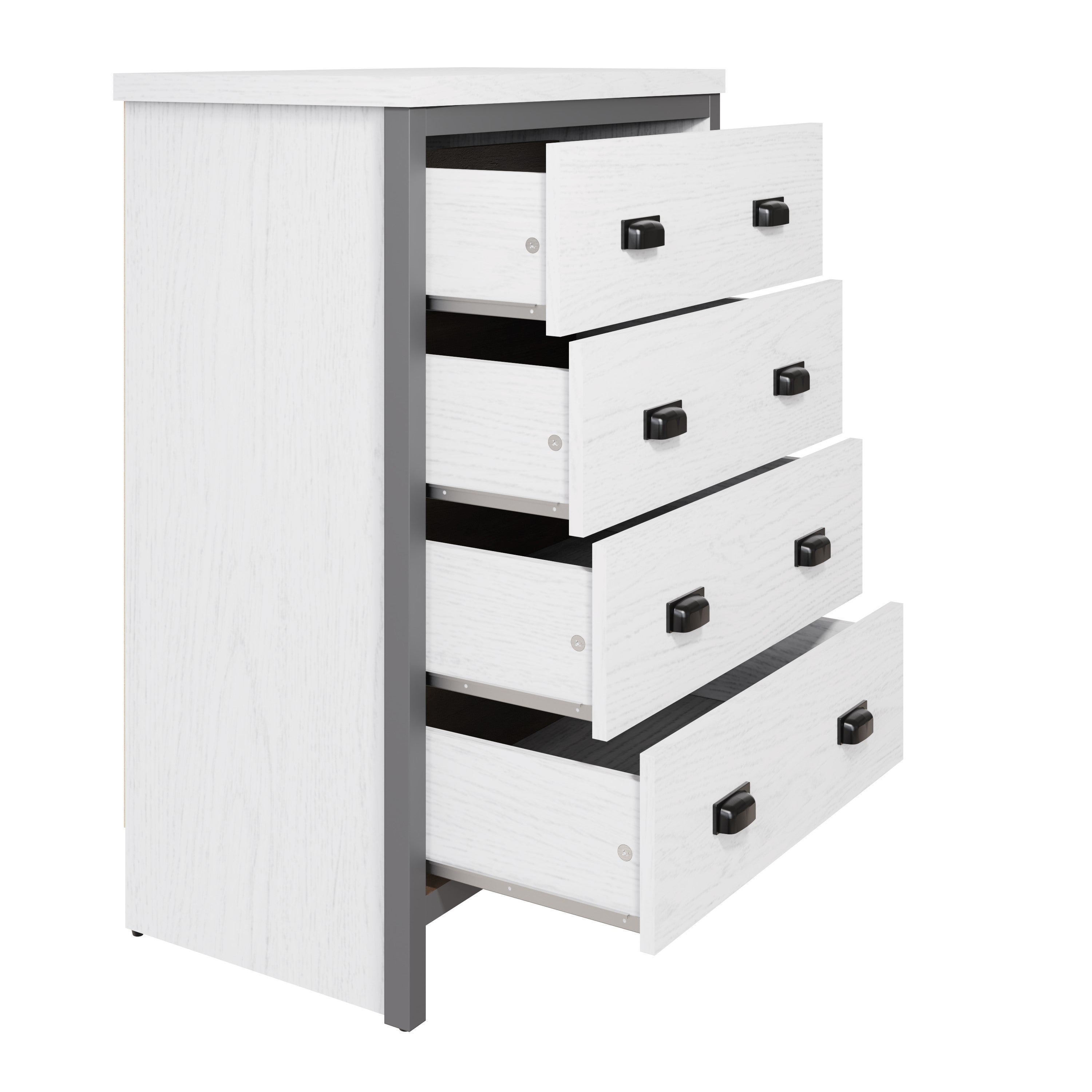 Boston 4 Drawer Chest White