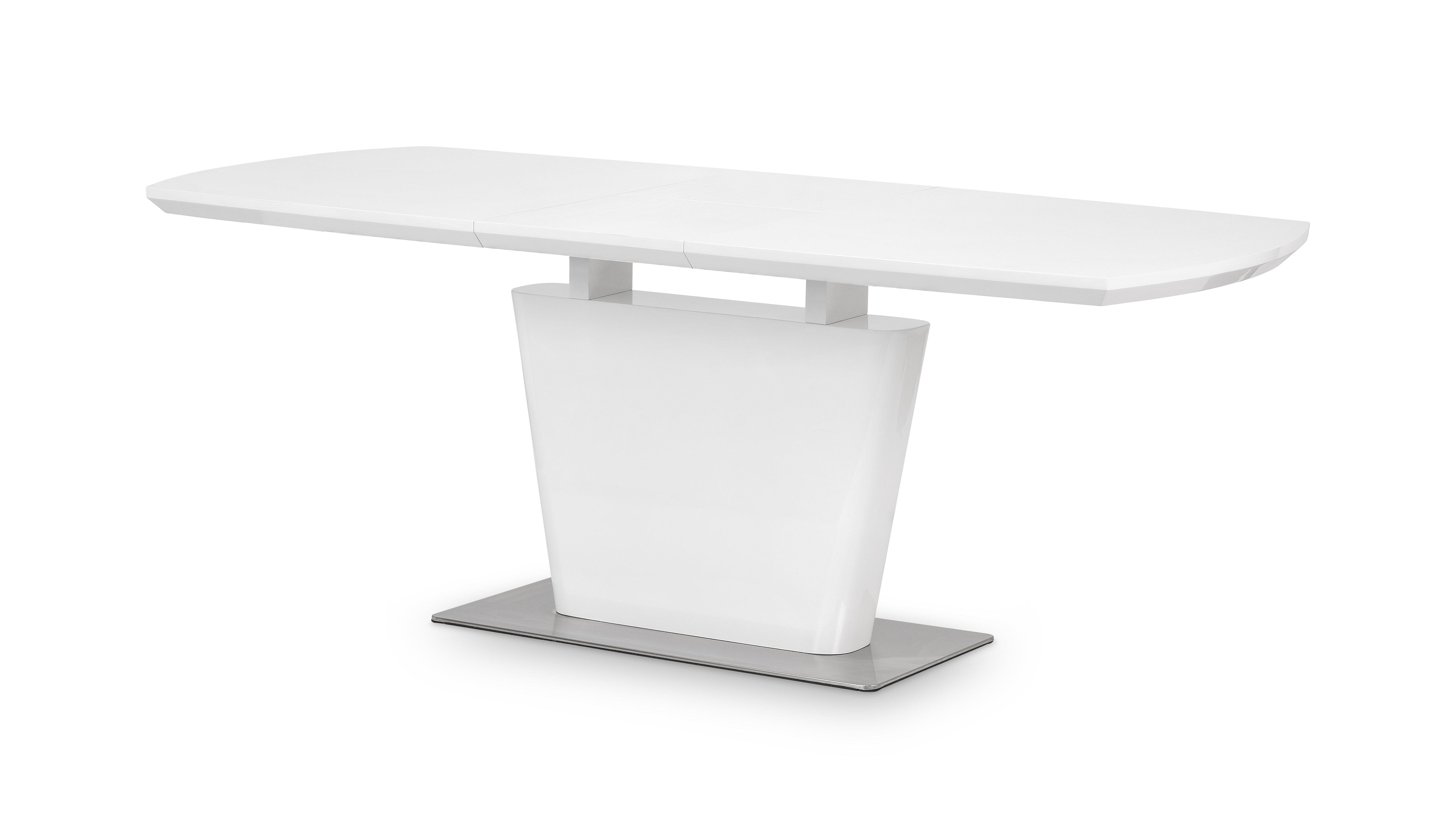 Como High Gloss Extending Table - White