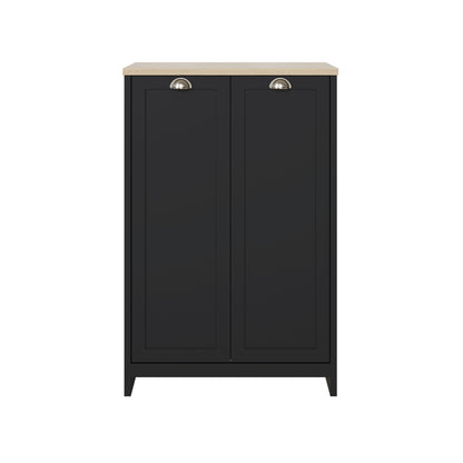 Lancaster 2 Door Shoe Cabinet Black