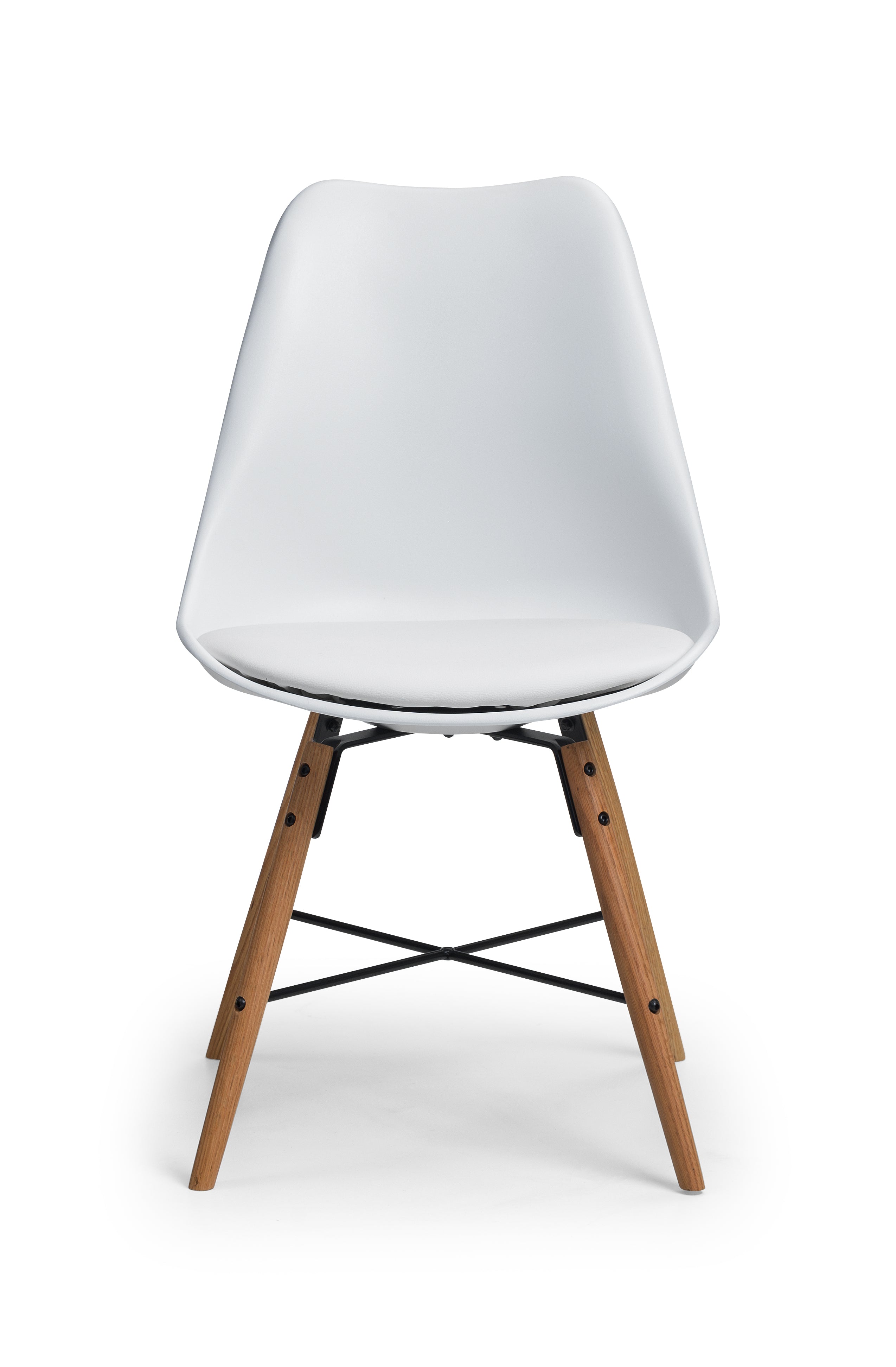 Kari Dining Chairs - White Seat & Oak Legs (Set of 2)