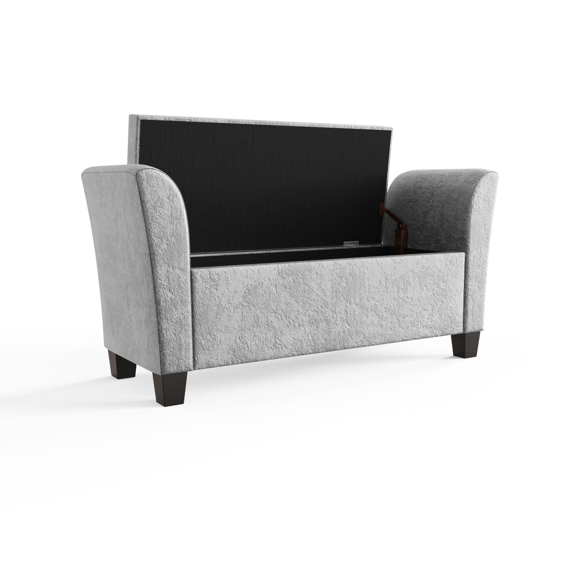 Verona Window Seat Grey Crushed Velvet