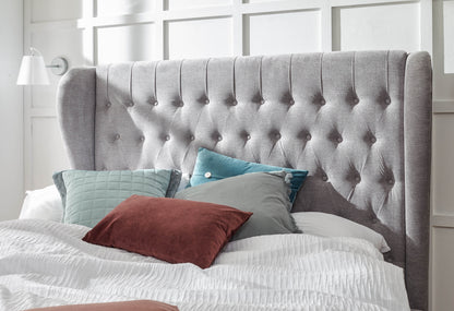 Dakota Ottoman Bed With Solid Base Platinum