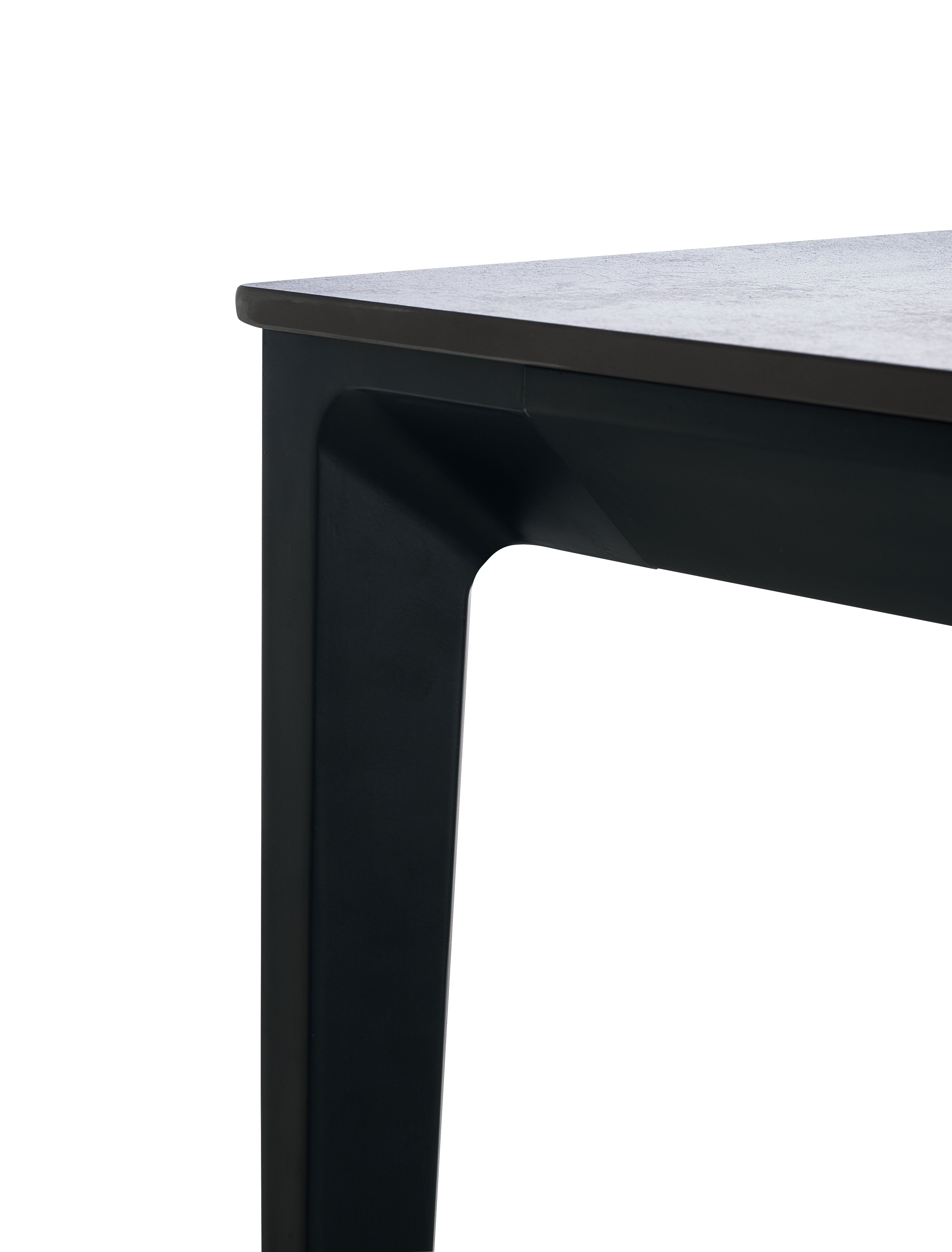 Miami Rectangular Stone Top Dining Table - Slate Grey