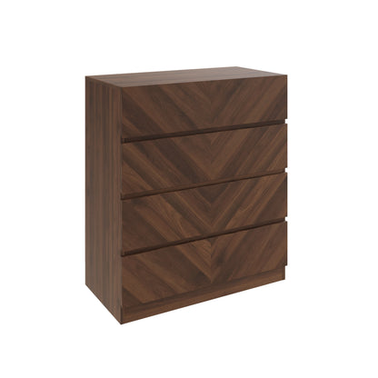 Catania 4 Drawer Chest Royal Walnut