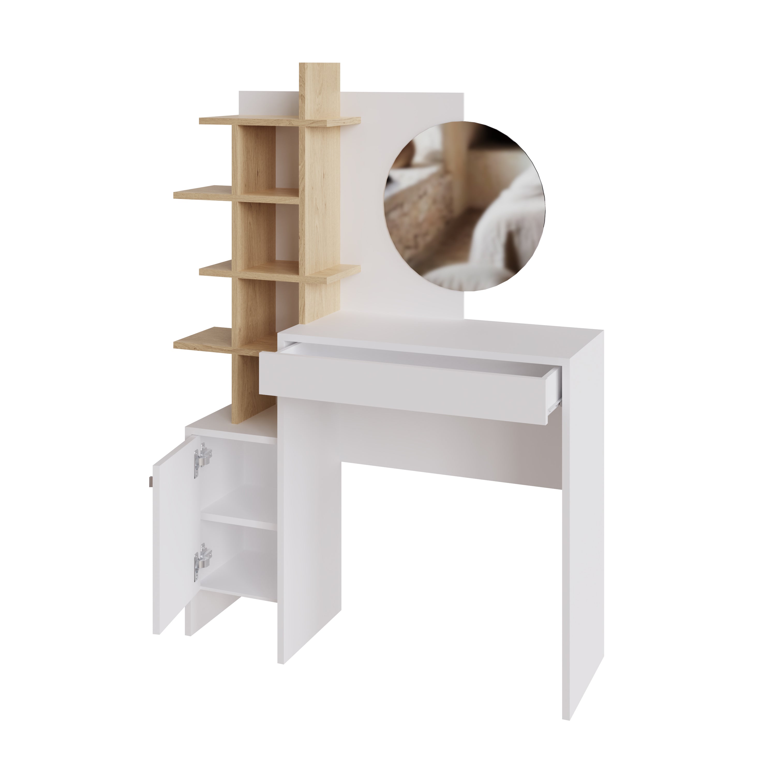 Freyja Dressing Table White/Oak