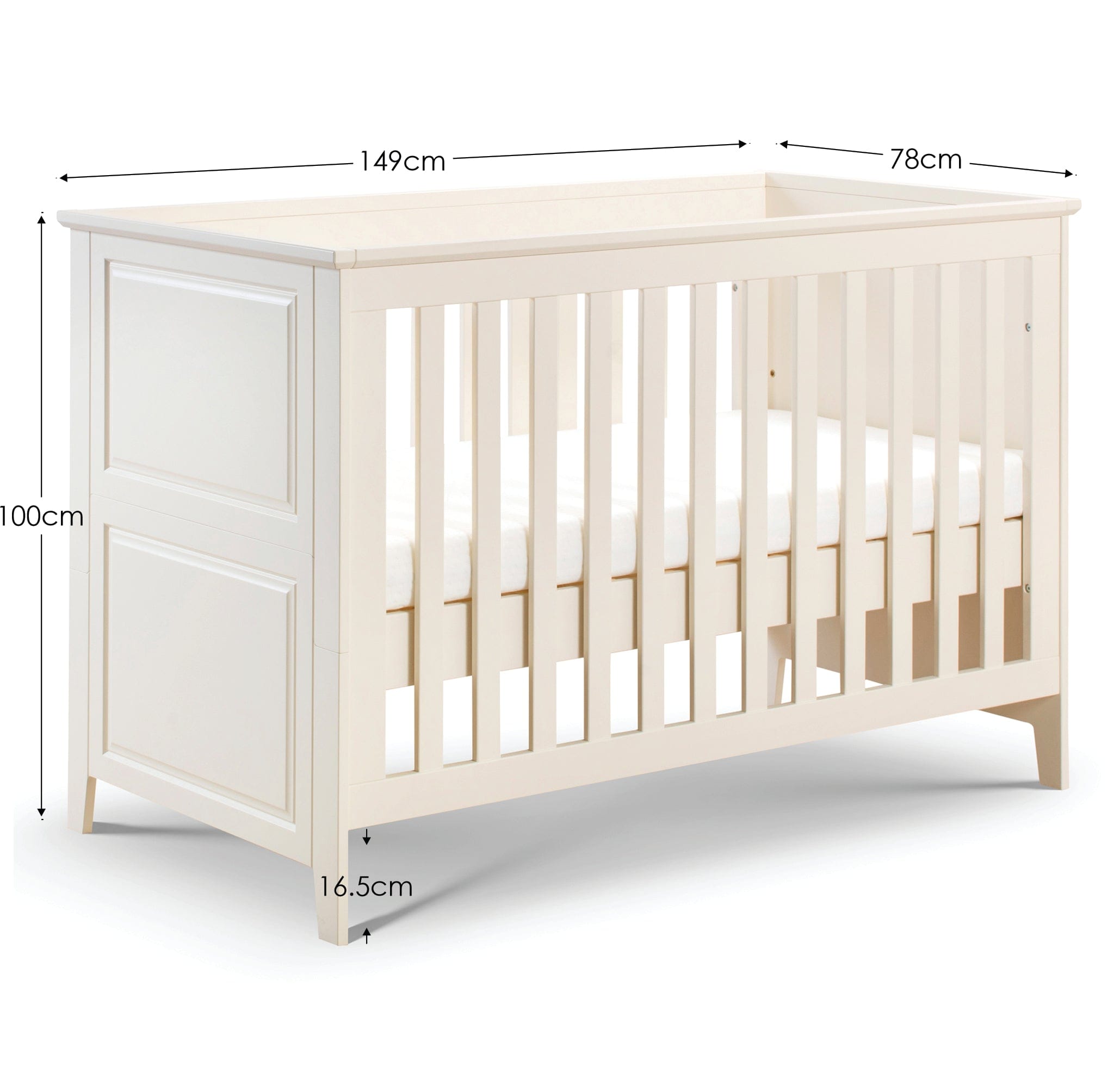 Julian Bowen Nursery Furniture Cameo Cotbed Bed Kings