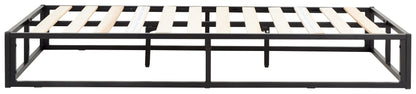 Platform Metal Bed Black