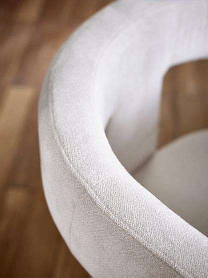 Elara Cream Chenille Upholstered  Chair