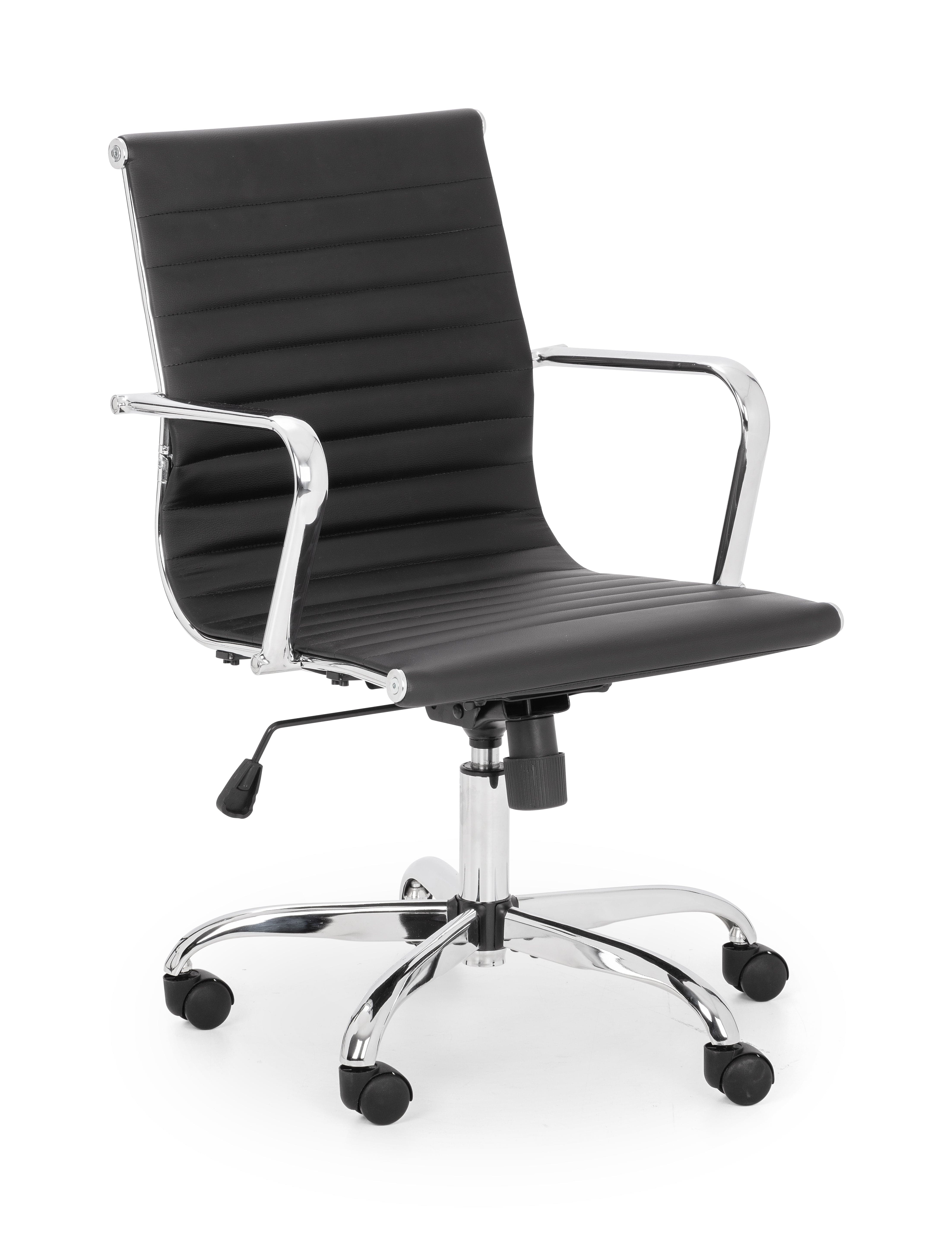 Julian Bowen Office Chair Gio Black & Chrome Office Chair Bed Kings