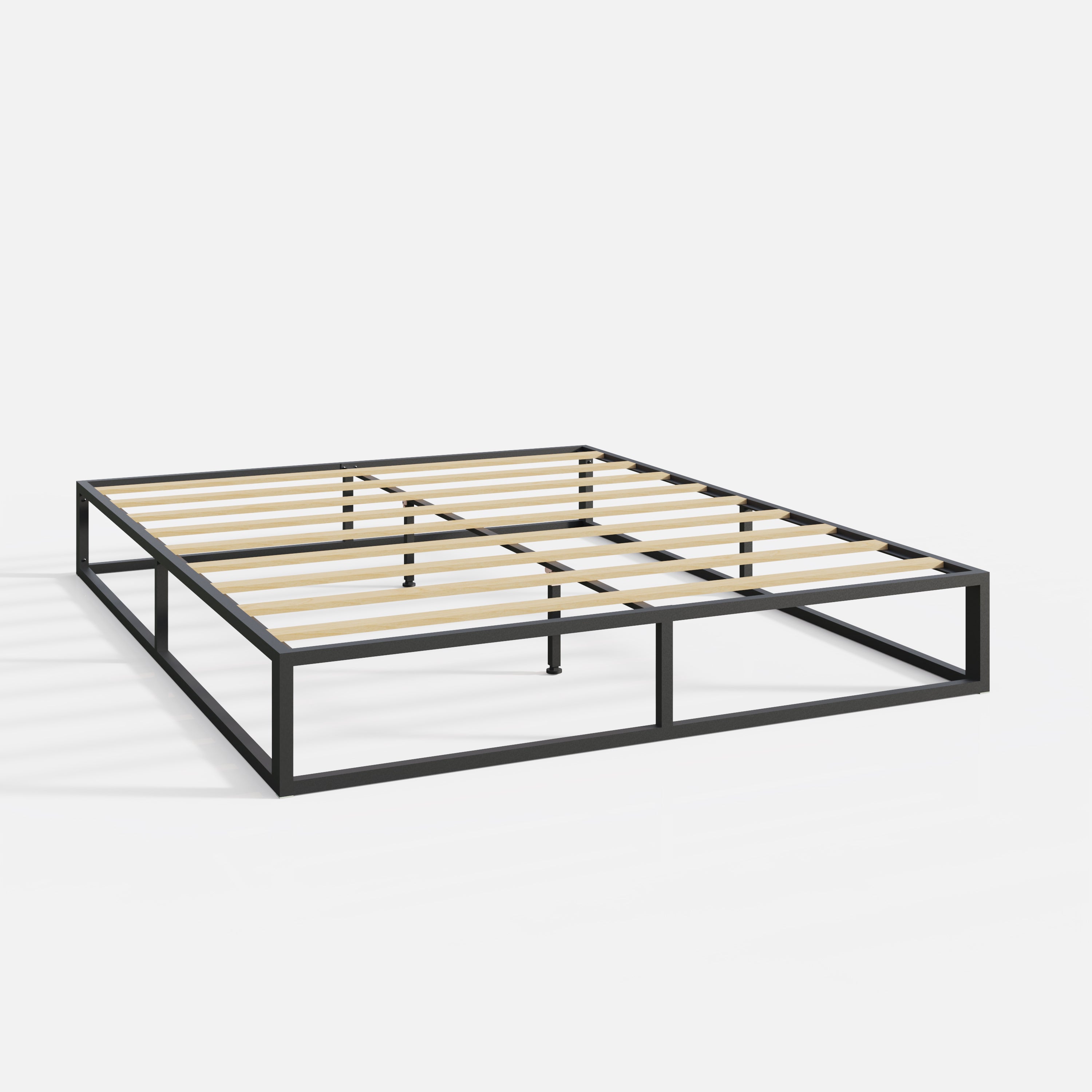 Platform Metal Bed Black