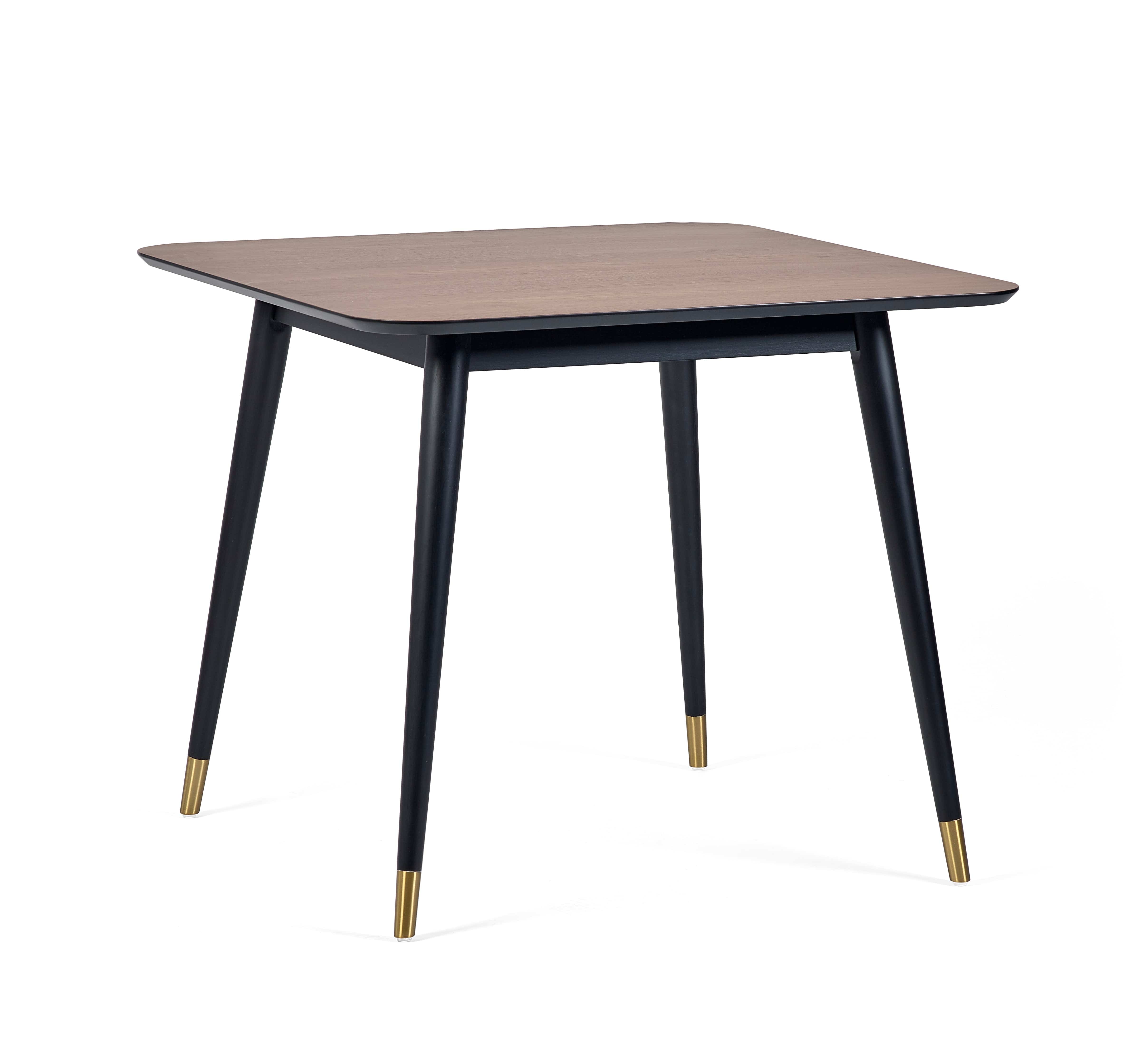 Findlay Square Dining Table - Walnut & Black