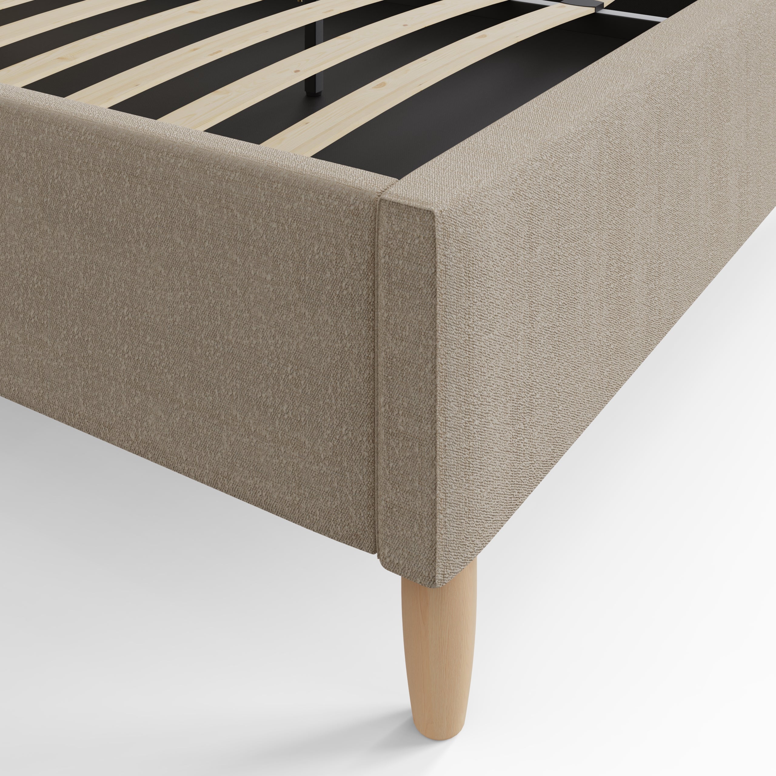 Florence Boucle Ottoman Bed Natural Stone