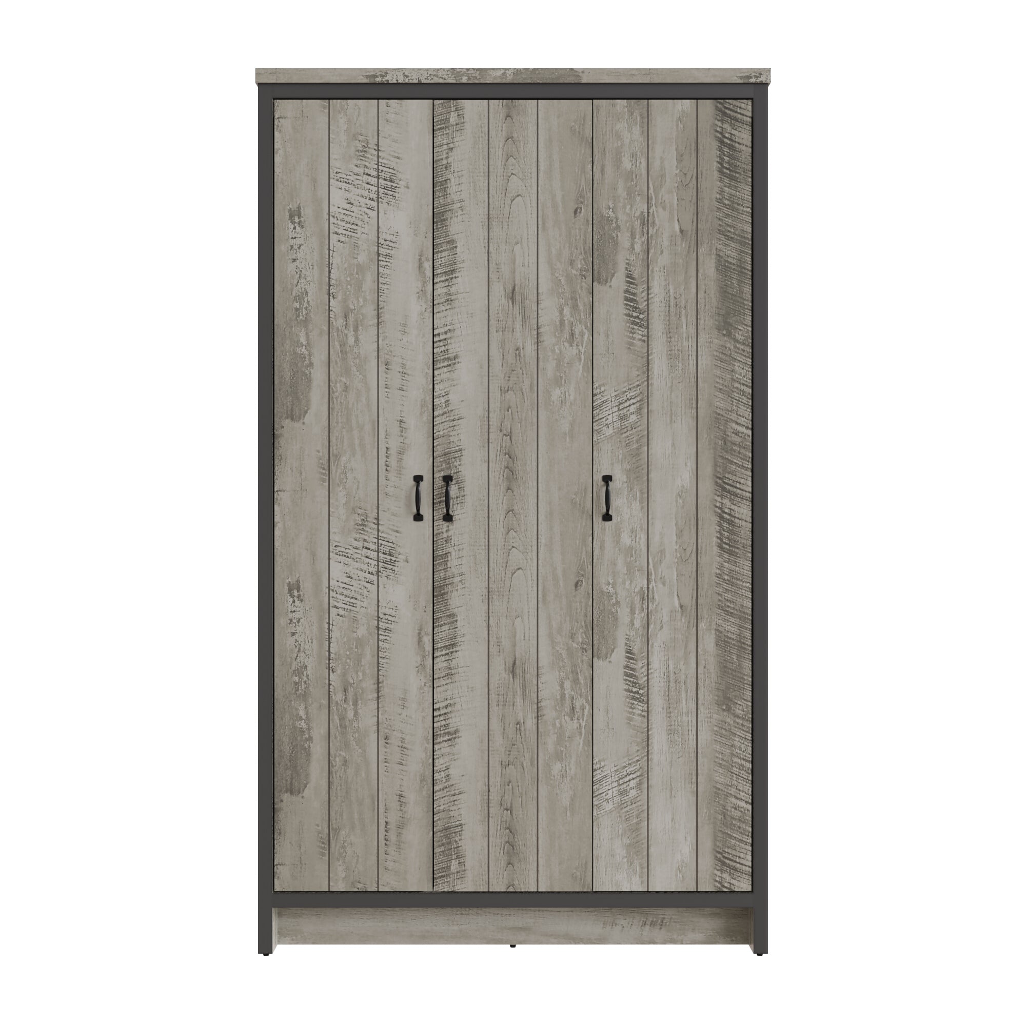 Boston 3 Door Wardrobe Grey
