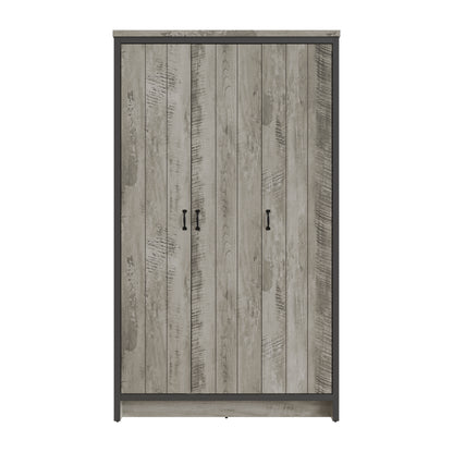 Boston 3 Door Wardrobe Grey