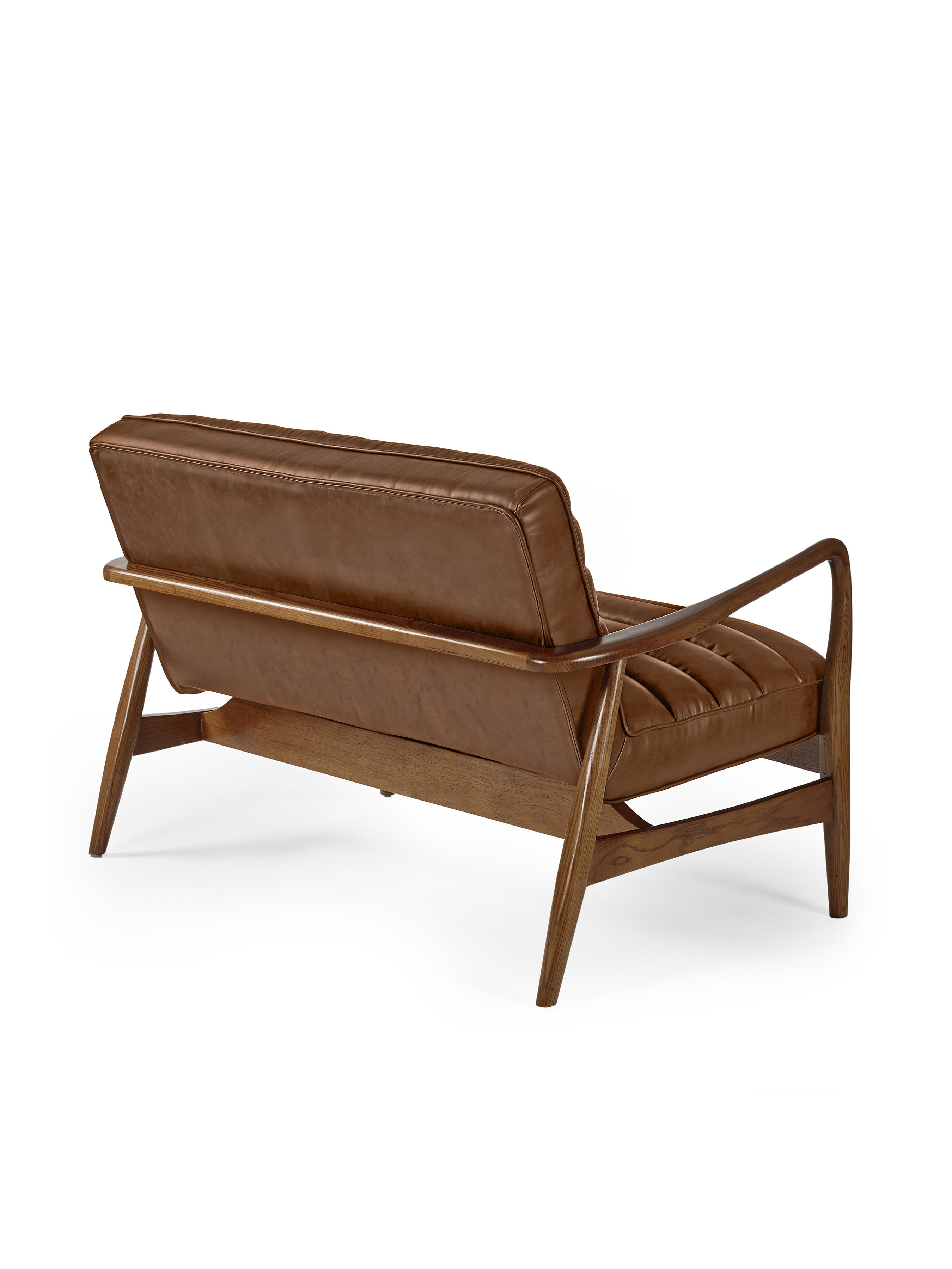 Marshall 2 Seater Sofa - Brown Faux Leather