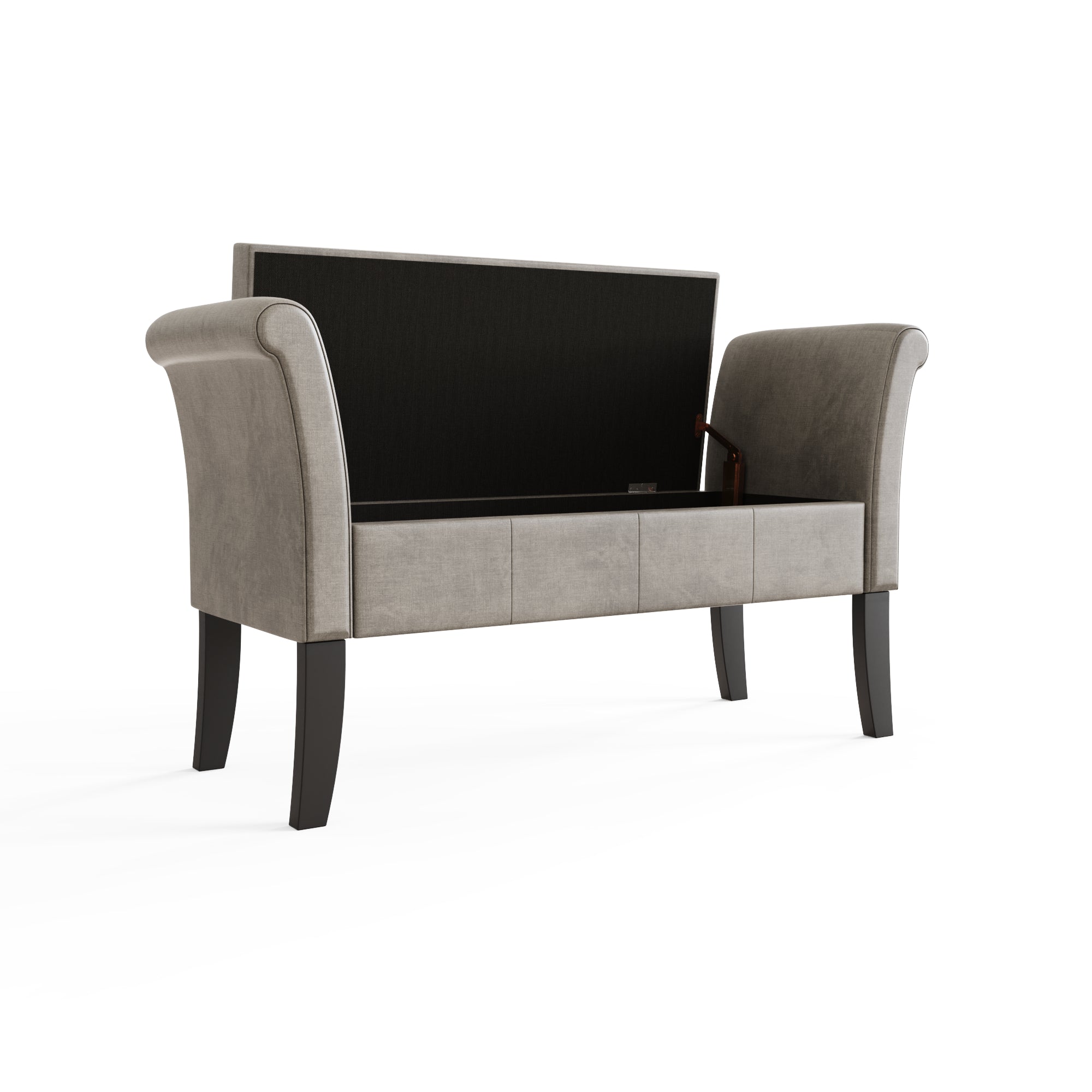 Balmoral Window Seat Silver Chenille