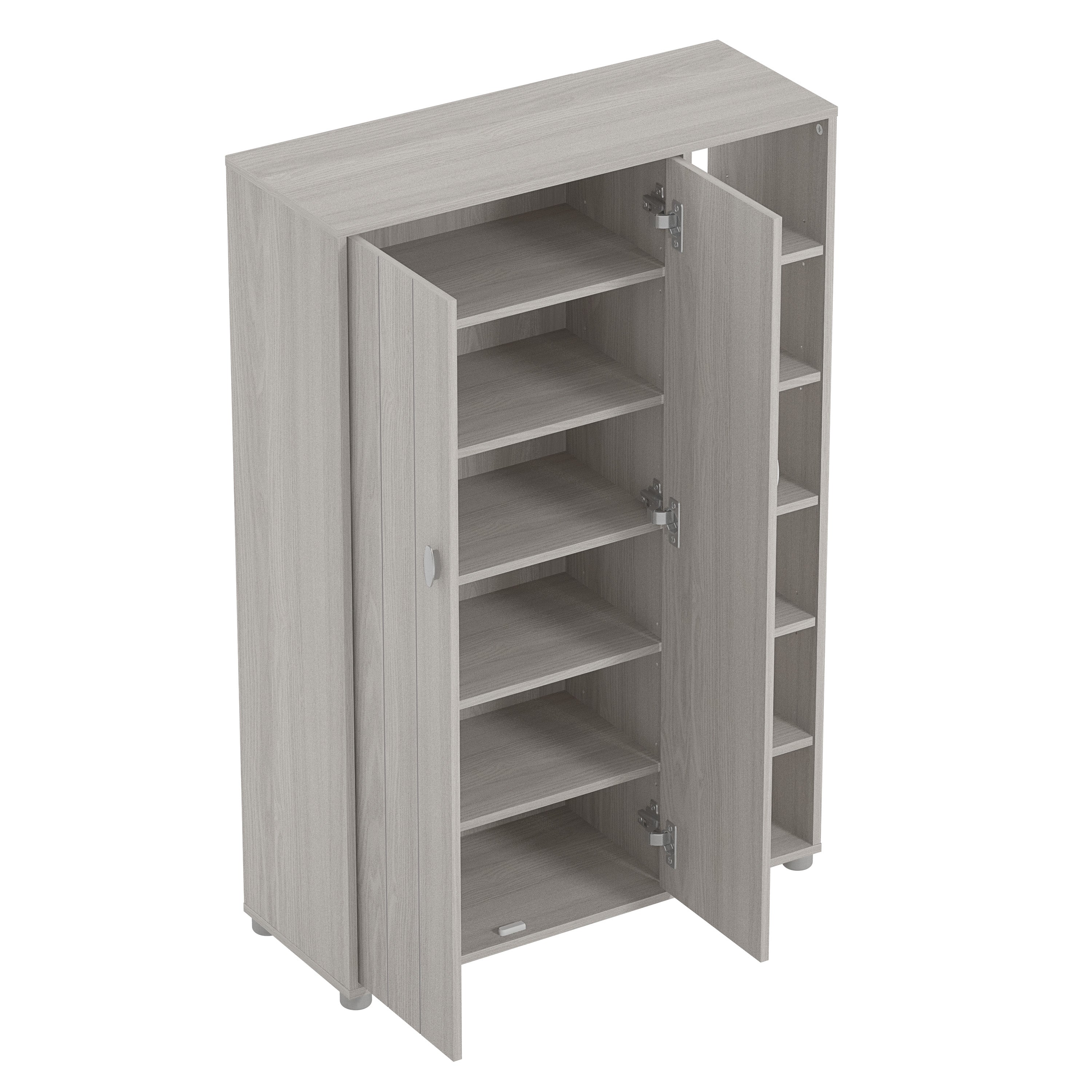Bideford Tall Shoe Cabinet Warm Grey Oak
