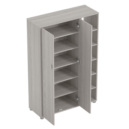 Bideford Tall Shoe Cabinet Warm Grey Oak