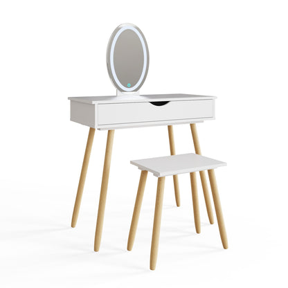 Signy Led Dressing Table With Stool