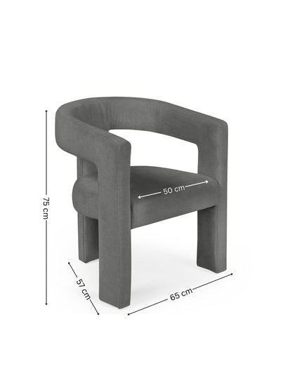 Elara Grey Chenille Upholstered  Chair