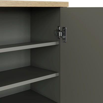 Lancaster 2 Door Shoe Cabinet Grey