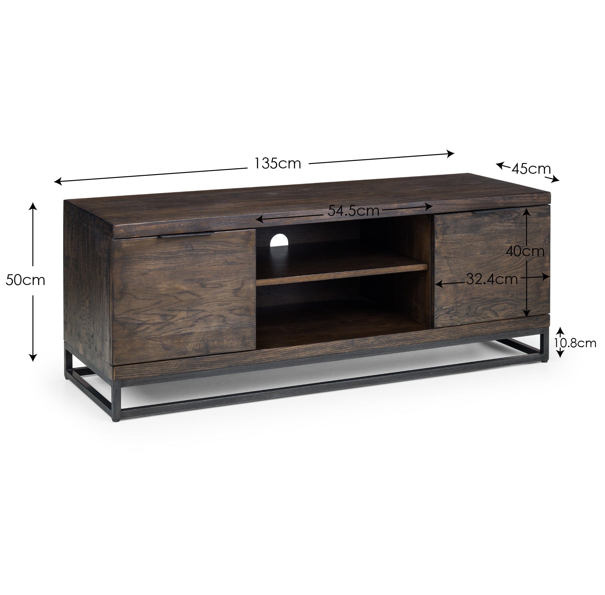 Brooklyn TV Unit - Dark Oak