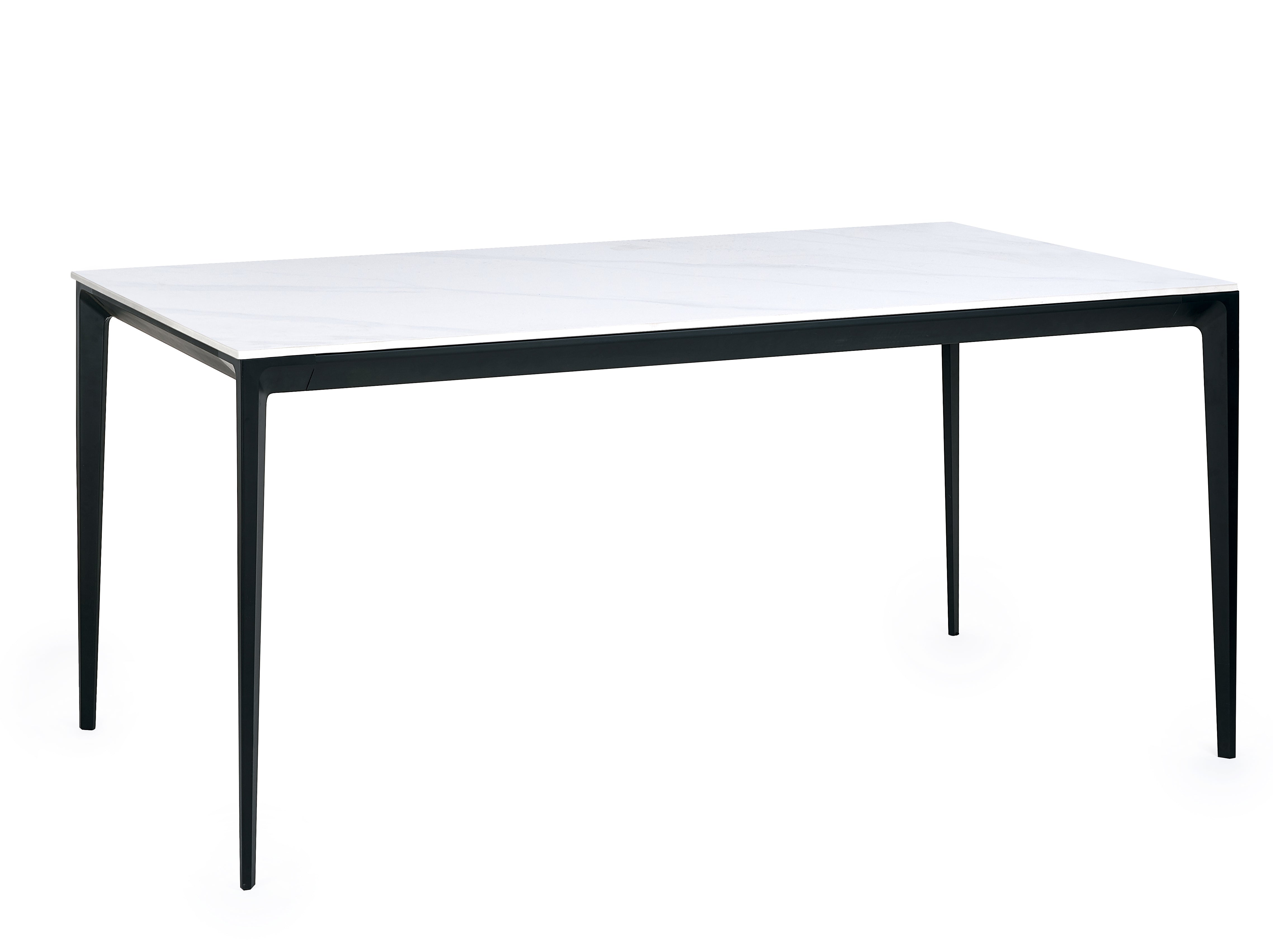 Miami Rectangular Stone Top Dining Table - White Marble