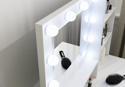 Eva Dressing Table With Stool White