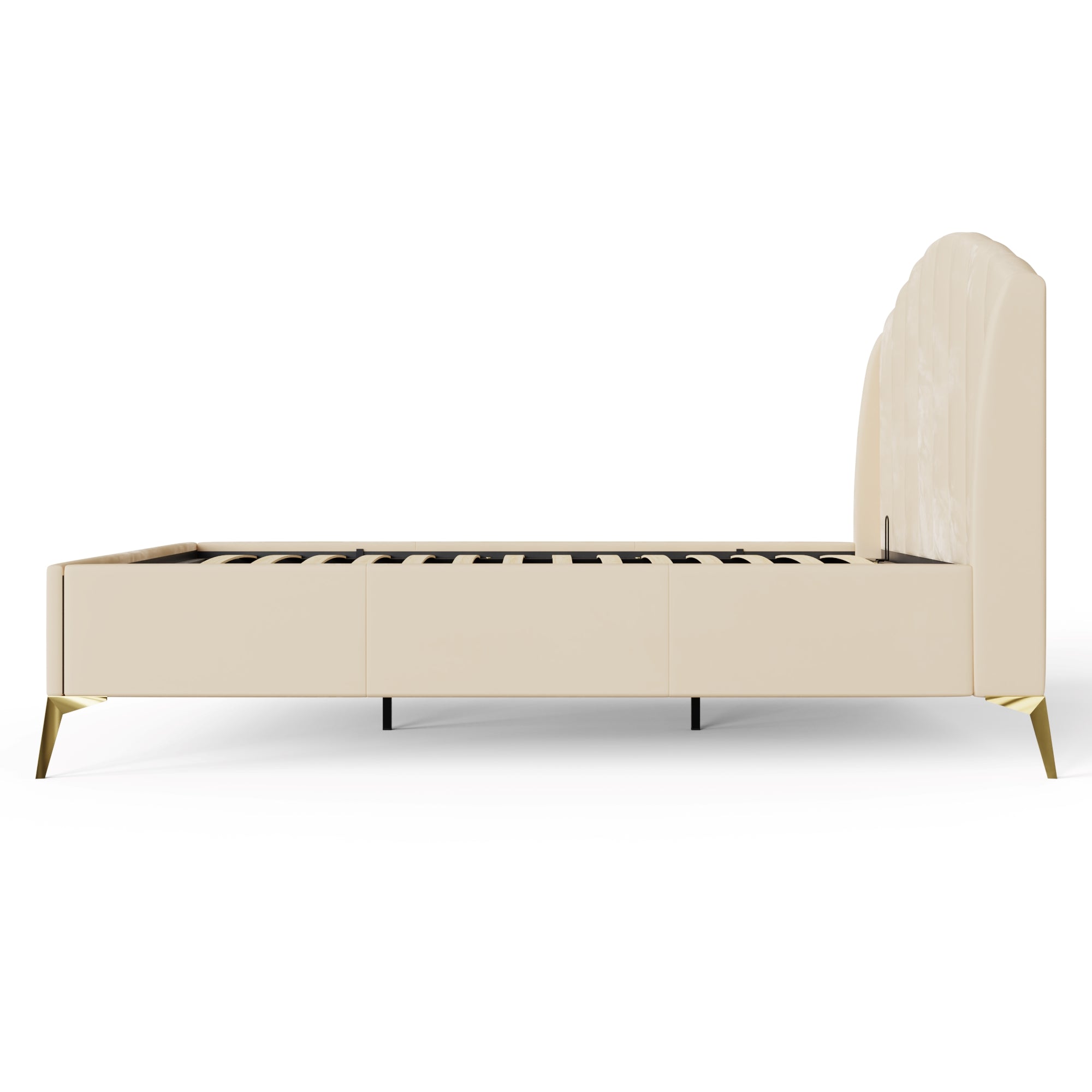 Pettine End Lift Ottoman Bed - Natural