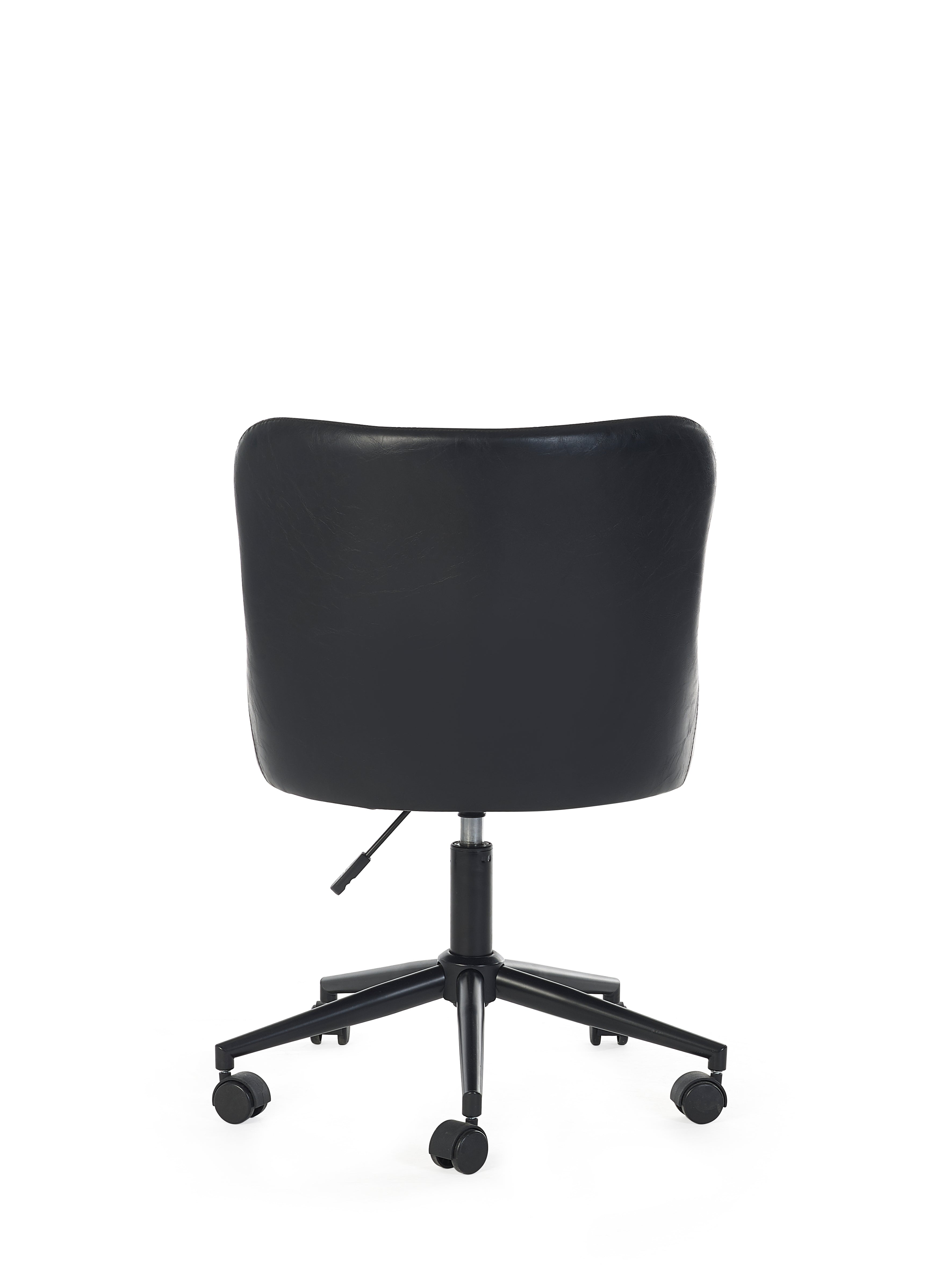 Luxe Office Chair In Black Faux Leather