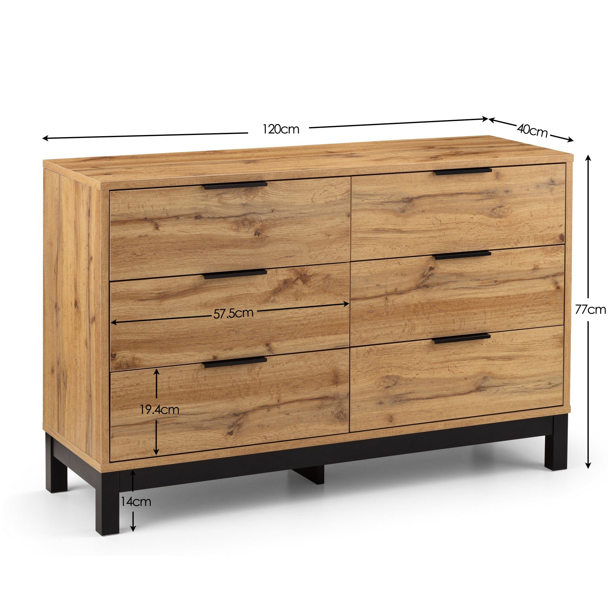 Bali 6 Drawer Wide Chest