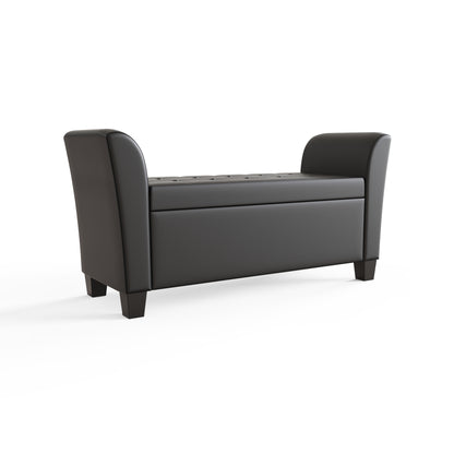 Verona Window Seat Black Pu