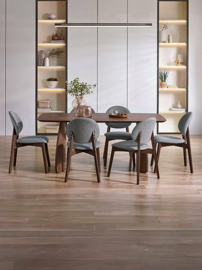 Artemis Walnut and Grey Dining Chairs (Set of 2)