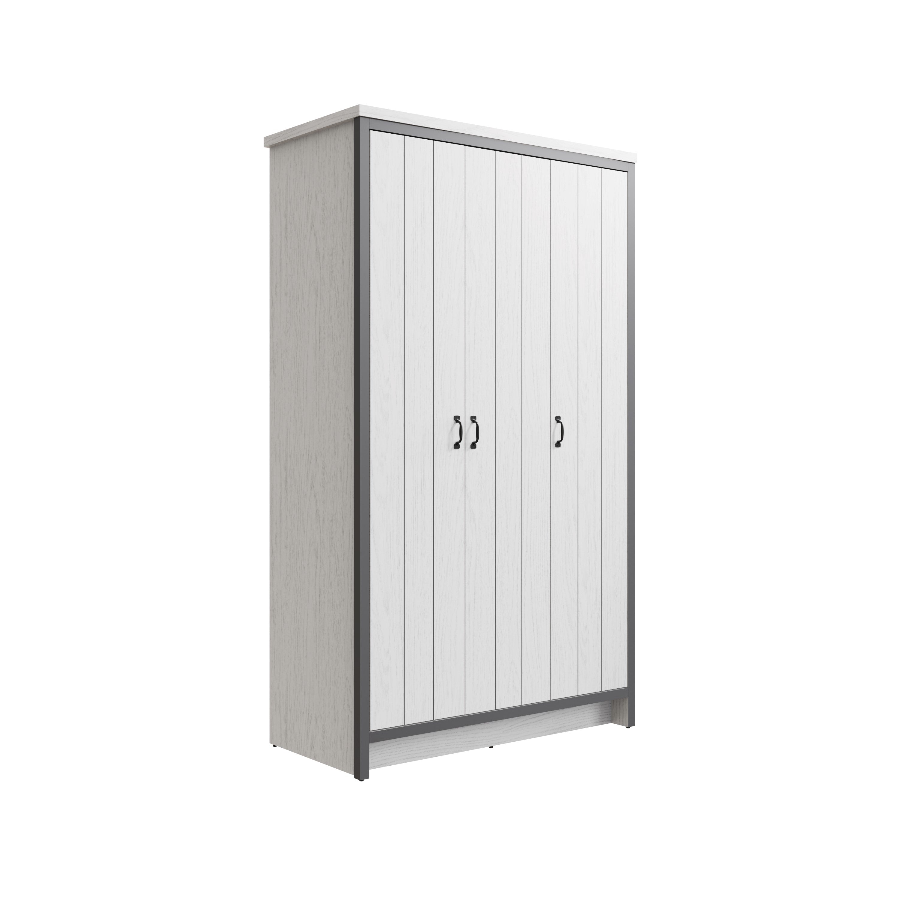 Boston 3 Door Wardrobe White