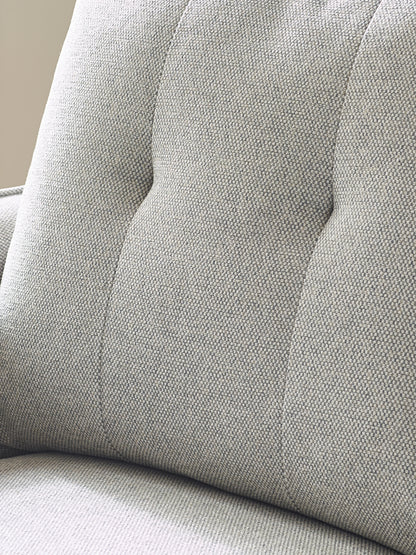 Remy 3 Seater Light Grey Fabric Sofa