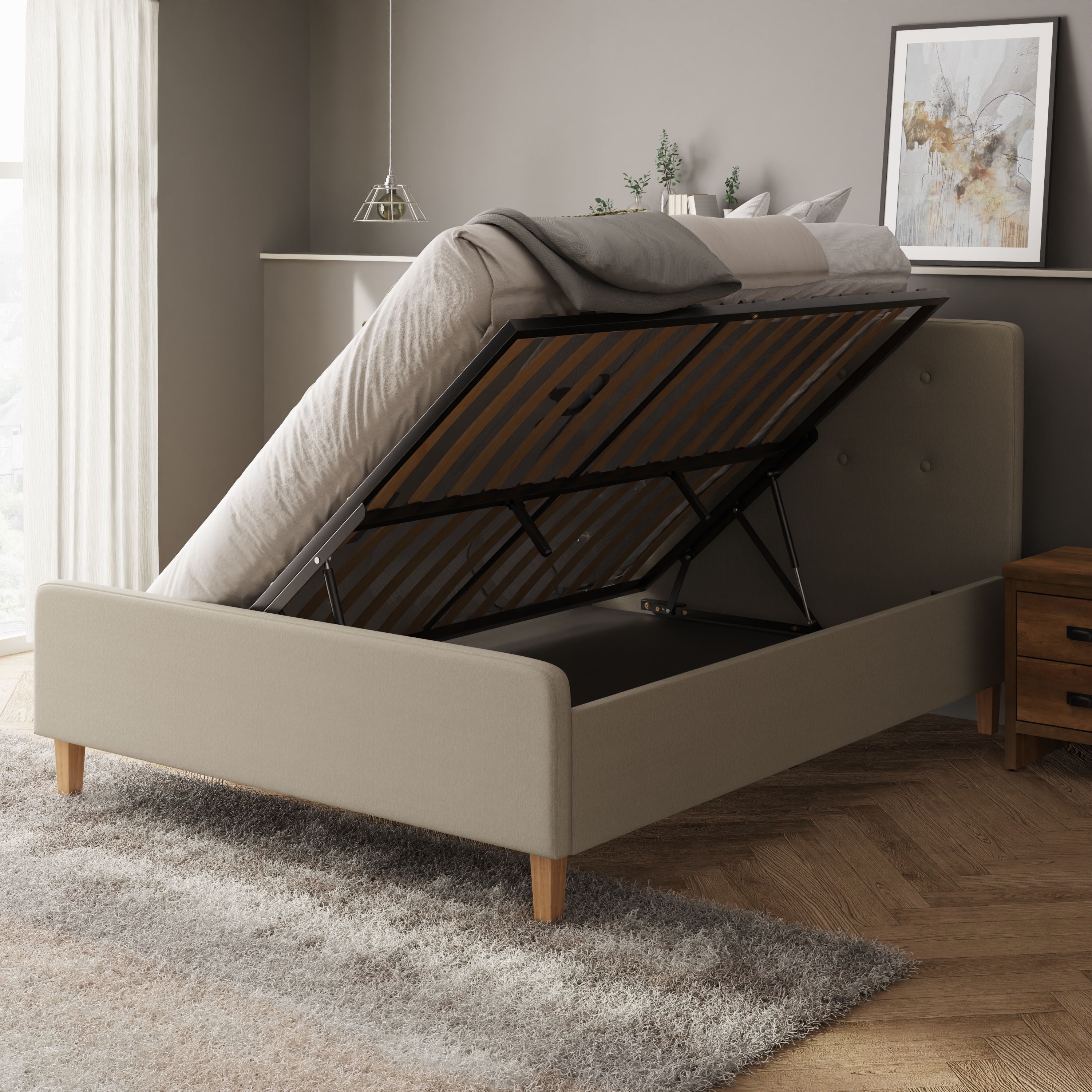 Ashbourne Ottoman Bed Natural