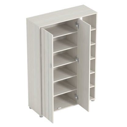 Bideford Tall Shoe Cabinet White