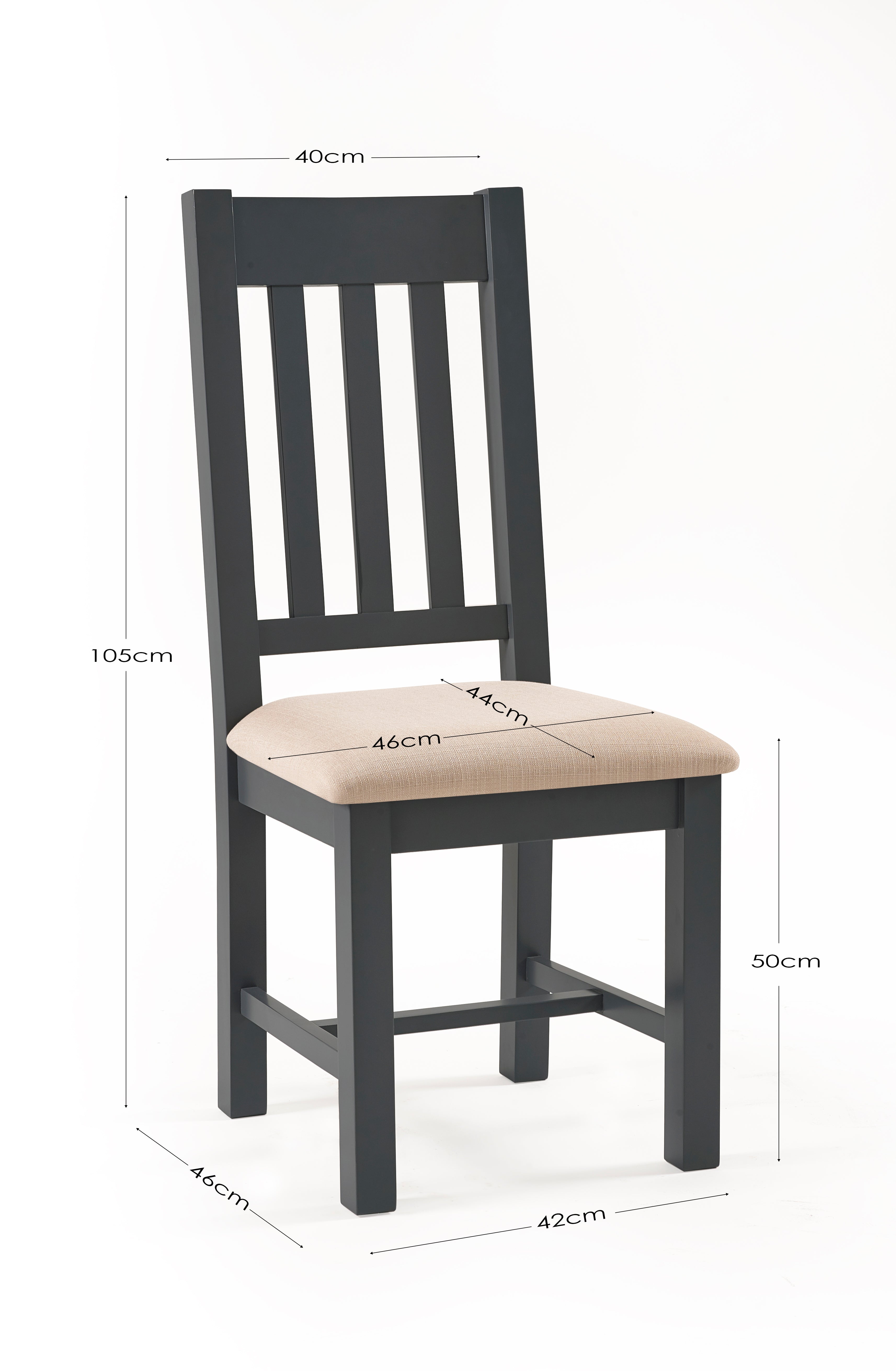 Bordeaux Dining Chairs Dark Grey (Set Of 2)