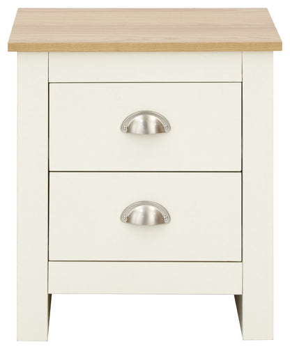 Lancaster 2 Drawer Bedside Cream