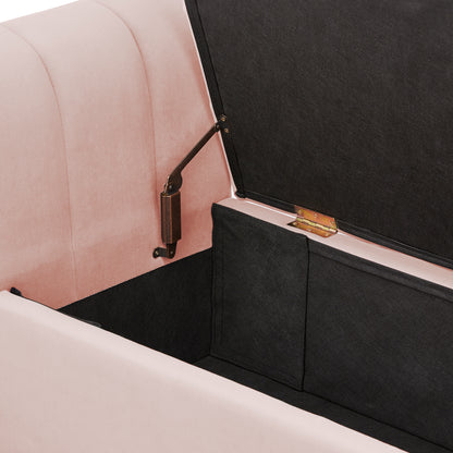 Pettine Ottoman Storage Bench Blush Pink
