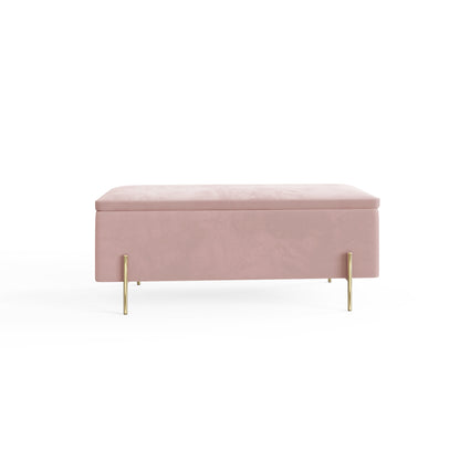 Mystica Ottoman Storage Bench Blush Pink