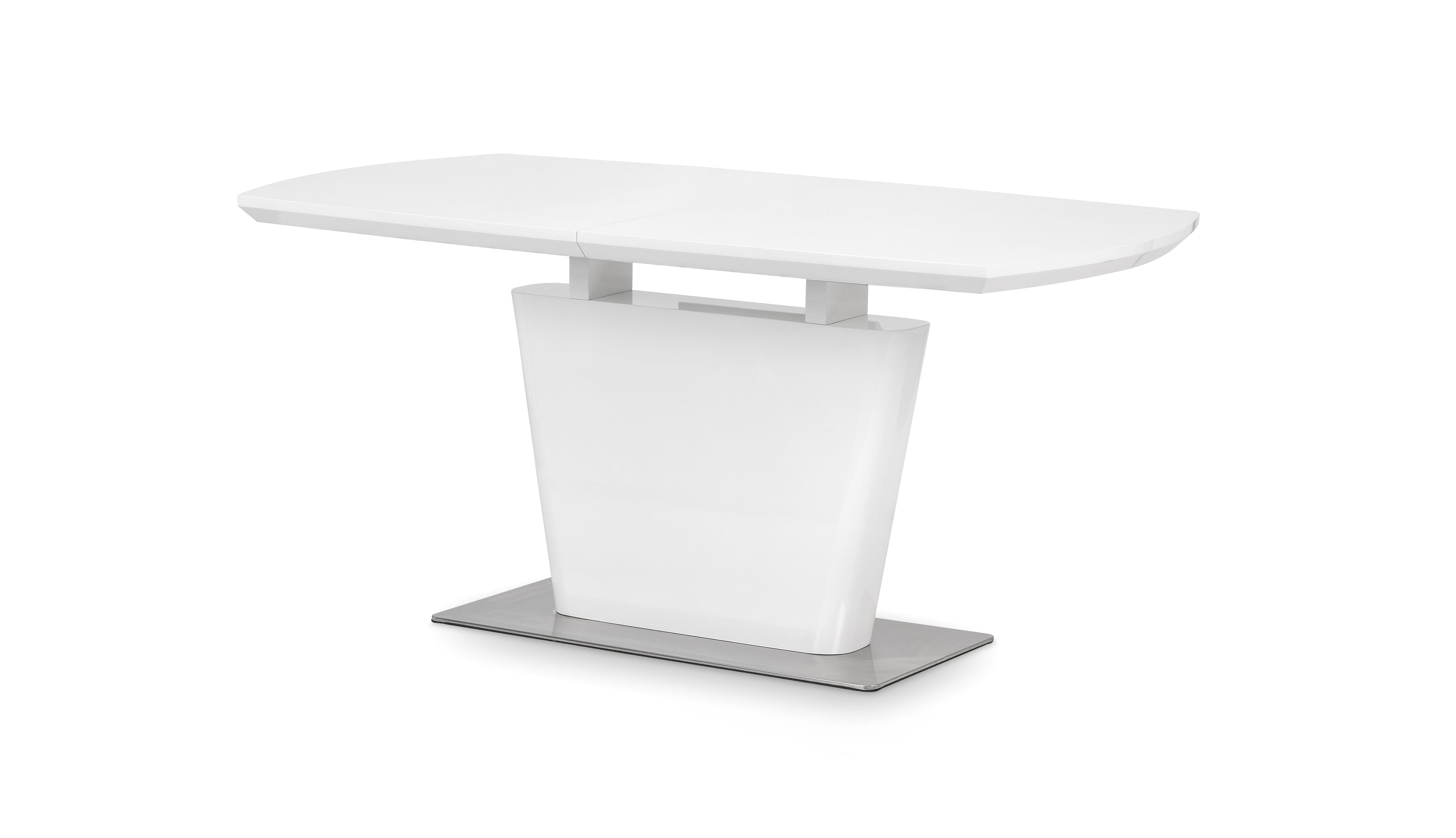 Como High Gloss Extending Table - White