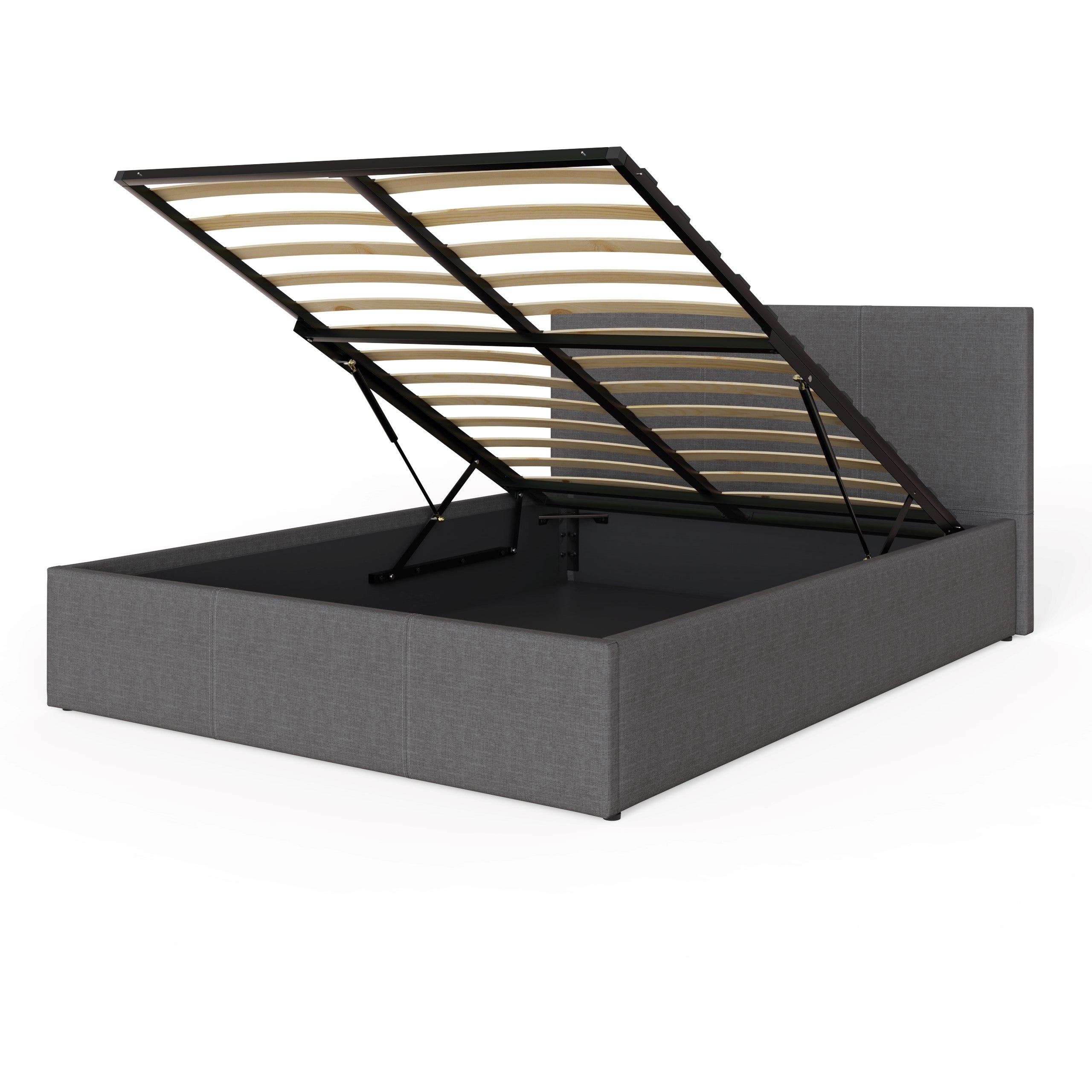 End Lift Ottoman Bed Grey