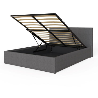 End Lift Ottoman Bed Grey