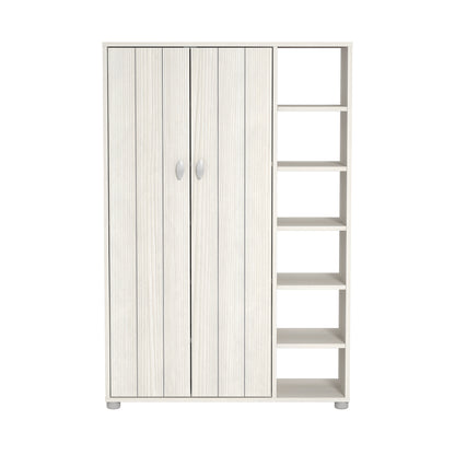 Bideford Tall Shoe Cabinet White